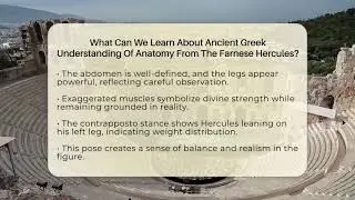 What Can We Learn About Ancient Greek Understanding Of Anatomy From The Farnese Hercules?