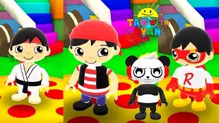 Tag with Ryan- Swab Ryan Tagged Red Titan Karate Ryan All Characters Unlocked Runner Gameplay Mobile