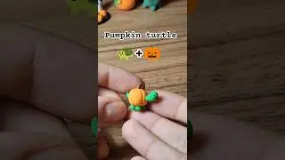 DIY pumpkin turtle😍#diy #clay #halloween #shorts #cute #miniature #mini #pumpkin #idea #satisfying