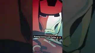 Create IronMan 😍 Using Python Language 🔥| Subscribe For Code 🔥| #Shorts #pythonprojects #ironman