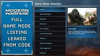 Modern Warfare: All GAME MODES May Have Just Leaked...