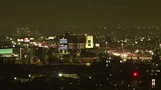 Los Angeles Skyline: Stunning Sunset, Aerial Views, Airplanes, Freeways & Moonrise  4k