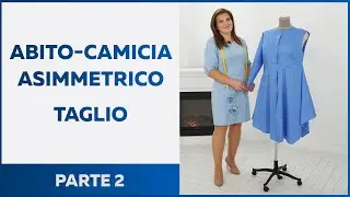 Abito-camicia asimmetrico. Taglio e assemblaggio. Parte 2