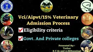 Government And Private Veterinary Colleges In India // Veterinary Eligibility Criteria For Admission