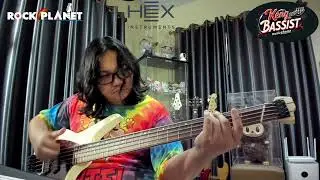 HEX NB505 Gloss Finish Ivory Headless Bass PASSIVE MODE TEST by Keng-Bassist