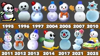 Evolution of Snowman Foes in Nintendo Games (1995-2026)