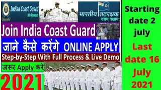 how to apply indian coast guard 2021//indian coast guard recruitment 2021 apply online