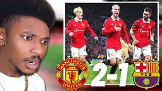 Man United 2-1 Barcelona LIVE Reaction | Old Trafford Was JUMPING!