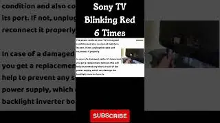 How To Fix Sony TV Blinking Red 6 Times #shortvideo #shorts #sonytvblinking