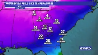 Single-digit wind chills Friday morning, near zero Saturday morning | Central Georgia weather