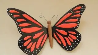 Wooden Monarch Butterfly - Farfalla monarca di legno
