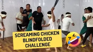 Screaming Chicken Blindfolded Hitting Challenge - 😂😂😂