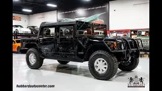 2000 AM General Hummer H1 Open Top  - CTIS Wheels - Tan Leather Interior - Red Piping