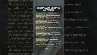 👆 12 Sleep Habits Aging You FAST After 50 (Fix Tonight!) #FitFixen #Shorts