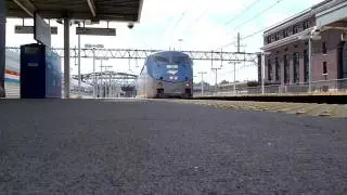 Amtrak GE P42DC #101 getting into position for Vermonter Train 54 at New Haven