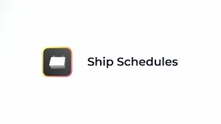 Shipping Schedules tool - quick explanation