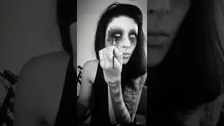 Corpsepaint (Quick, easy and messy) #blackmetal #blackmetalaesthetic #blackmetalgirl #corpsepaint