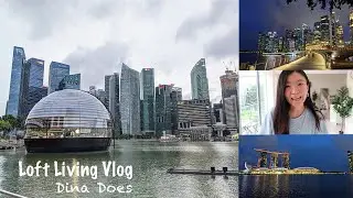 #LoftLivingVlogs - Stunning new MBS Apple Store! Unbox Bodyluv showerhead & pillow | DINA DOES