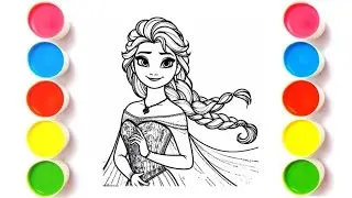 How to Draw Elsa and Anna from Frozen | Disney Princess Drawing Step by Step | Frozen Coloring  