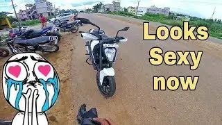 Installing handle guard on 2017 Ktm Duke 250| White.