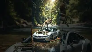 🐒🚗 Monkey builds BMW! 🔧🌿 #MonkeyBuildBMW #CreativeWildlife #NatureEngineer