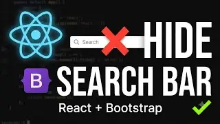 How to hide search bar from header using React and Bootstrap