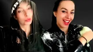 ASMR WETCLOTHES LEATHER AND BURBERRY RAIN JACKET - HAIR WASH AND FOAM 