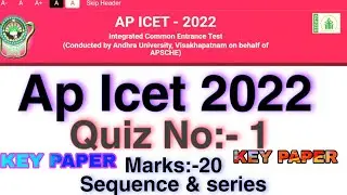 Ap icet 2022 Quiz 1 KEY papaer...