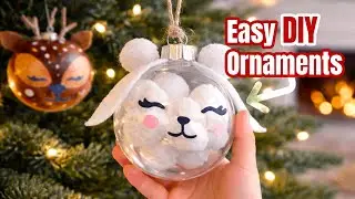 Cute DIY Christmas Ornaments (Bear & Reindeer Designs!)