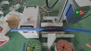 Flying UV laser marking machine mark numebr/date/characteron wires and cables #wire #cable #marking