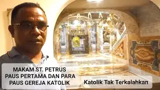 Makam St. Petrus Paus Pertama Gereja Katolik Dan Para Paus Di Basilika St. Petrus Roma Italia