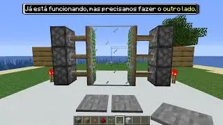How to make an automatic door in Minecraft easily l como fazer uma porta autom&aacute;tica no Minecraft.