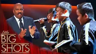 Стив Харви приветствует TNT Boys обратно в Little Big Shots! | Little Big Shots