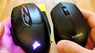 Чем беспроводная мышь Logitech M280 круче игрового монстра Corsair Dark Core RGB Pro