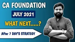 CA Foundation July 2021 l What NEXT After STRATEGY 🎯