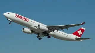 Swiss || A330-343 (HB-JHA) || TakeOff At Zurich - Kloten!