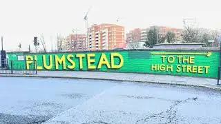 We can see Plumstead sign with yellow paint
