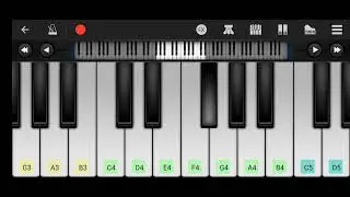 Learn - how to play doraemon theme song on keyboard #childhood