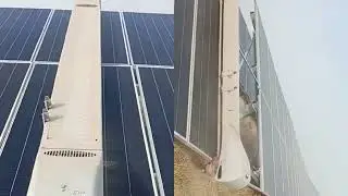 Dry Module cleaning by Robot and testing. #youtube #robot #solar