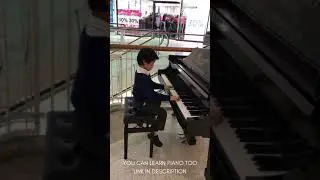 7 Year Old Kid Plays Piano At Mall #shorts