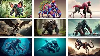 🌟 Unbelievable Animal Fusion Hybrid: Gorilla Hybrid with Other Animal Species! 🌟
