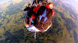 &Scaron;uolis i&scaron; oro baliono su guma / Bungee Jump from air balloon