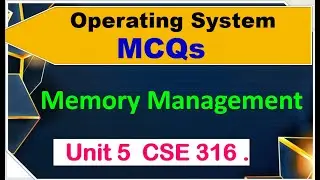 unit 5 Memory Management 40 most imp MCQs