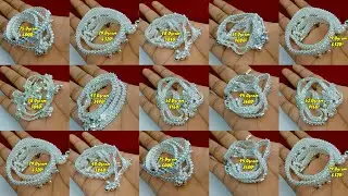 tranding silver anklets design 2025 with weight and price || new light weight silver anklet
