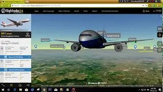 3d view of a flight in flightradar24