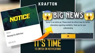 😱 Server is not online yet. Please check the official news . IT'S TIME TO SWITCH ON NOTIFICATION.