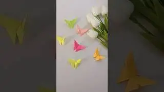 Cute Origami Butterfly🦋|How To Make Butterfly With Paper#butterfly #paperbutterfly#origamibutterfly