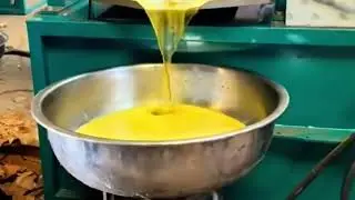 The customer brought the 150 type fully automatic spiral oil press to the factory for testing