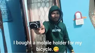 I bought a mobile holder for my bicycle.☺
