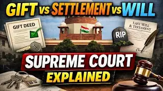 Gift vs Settlement Deed vs Will in Hindi | Supreme Court Explains Key Differences (Law Simplified)
